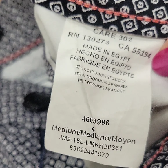 Lee Navy and White Patterned Capri - Picture 5 of 6